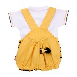 NammaBaby Premium Dungaree with Short Sleeves T-Shirt Tiger Print