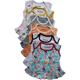 Girls Top Style Frock Jhabla - Multi Print