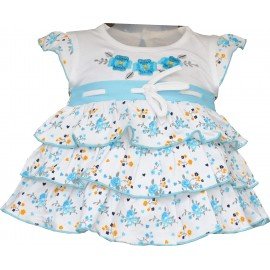 Premium Baby Girls Short Sleeves Frock Dress with Panty