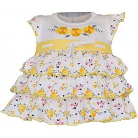 Premium Baby Girls Short Sleeves Frock Dress with Panty