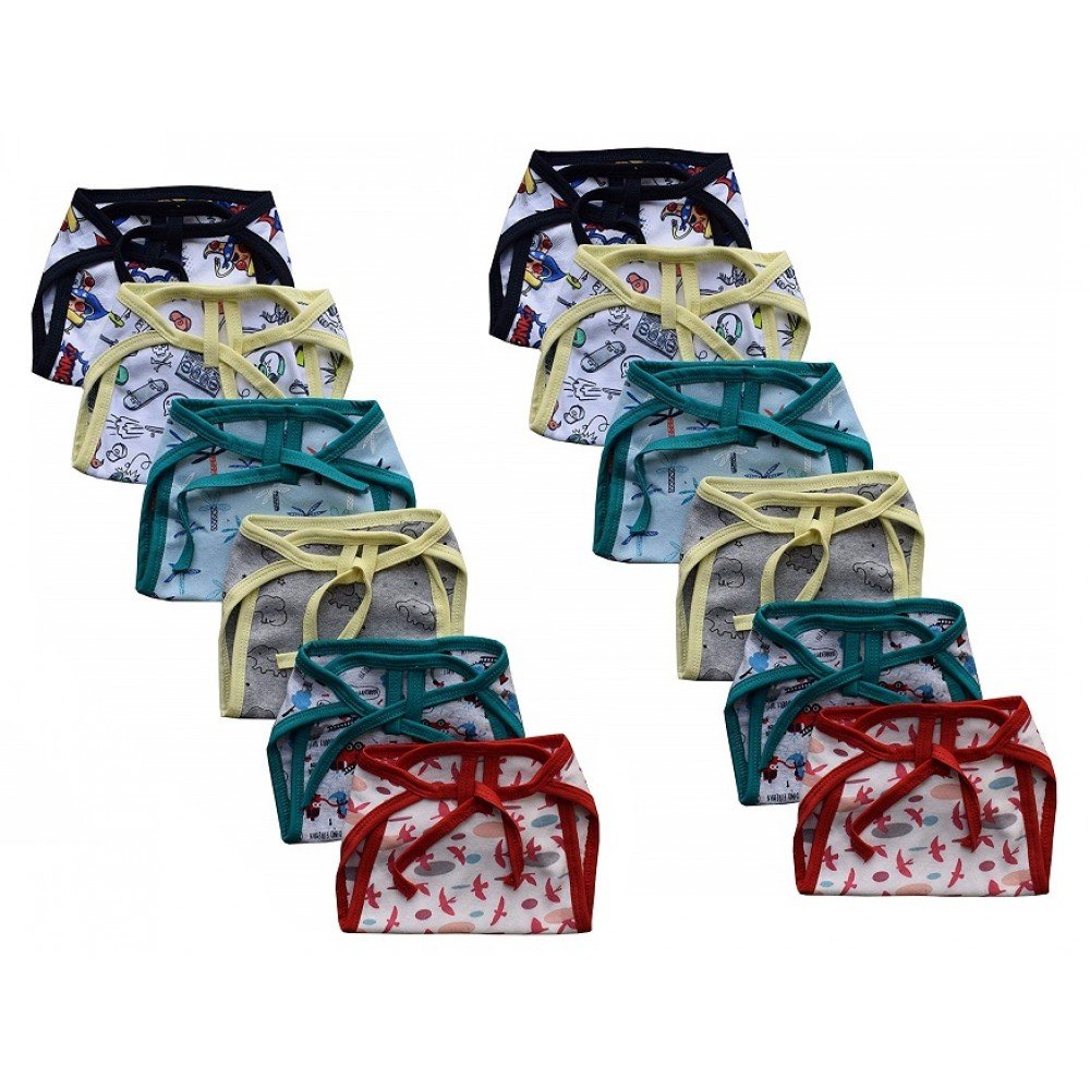 Double Layer Tying Nappy  - Multi Print
