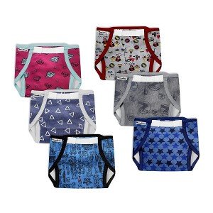 Velcro Inside Dry Sheet Layer Nappy  - Multi Print
