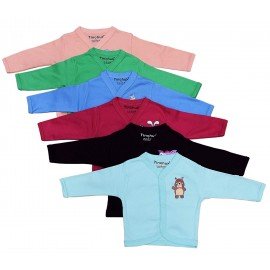 Cotton Front Open Full Sleeves Jhabla Tshirt Plain Color
