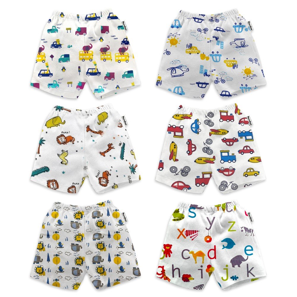 Hosiery Cotton Shorts - White Base Designs