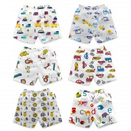 Hosiery Cotton Shorts - White Base Designs