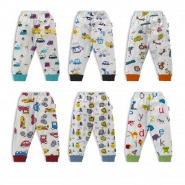 Hosiery Cotton Pant with Bottom Rib - White Base Designs