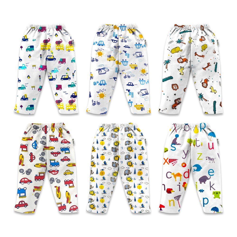 Hosiery Cotton Pyjama Pant  - White Base Designs